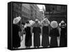 Mad as a Hatter: Mannequins Modelling Hats for the 1966 Royal Ascot Festival, May 1966-null-Framed Stretched Canvas