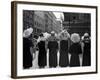 Mad as a Hatter: Mannequins Modelling Hats for the 1966 Royal Ascot Festival, May 1966-null-Framed Photographic Print