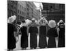 Mad as a Hatter: Mannequins Modelling Hats for the 1966 Royal Ascot Festival, May 1966-null-Mounted Photographic Print