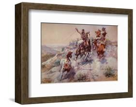 Mad Cow-Charles Marion Russell-Framed Art Print