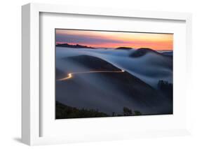 Mad Dash to Hawk Hill, Fog in Marin Headlands, Bay Area, San Francisco-Vincent James-Framed Photographic Print