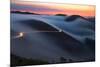 Mad Dash to Hawk Hill, Fog in Marin Headlands, Bay Area, San Francisco-Vincent James-Mounted Photographic Print