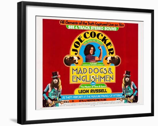 Mad Dogs and Englishmen, Center: Joe Cocker; Bottom Left and Right: Leon Russell, 1971-null-Framed Art Print