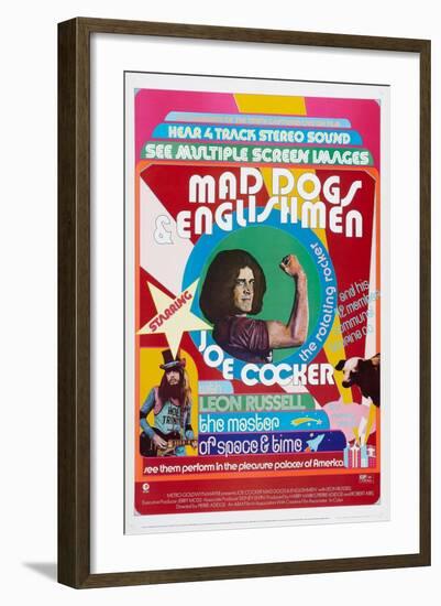 MAD DOGS AND ENGLISHMEN, , Joe Cocker (center), Leon Russell (bottom, left), 1971-null-Framed Art Print