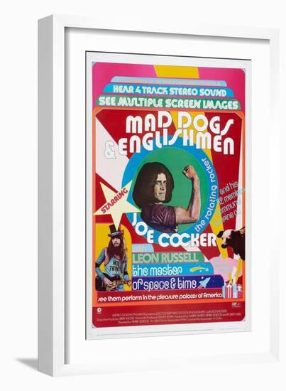 MAD DOGS AND ENGLISHMEN, , Joe Cocker (center), Leon Russell (bottom, left), 1971-null-Framed Art Print