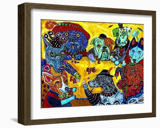 Mad Dogs Playing Poker-MADdogART-Framed Giclee Print
