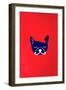 Mad French Bulldog-null-Framed Art Print