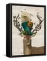 Mad Hatter Deer-Fab Funky-Framed Stretched Canvas