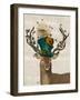 Mad Hatter Deer-Fab Funky-Framed Premium Giclee Print