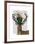 Mad Hatter Deer-Fab Funky-Framed Art Print