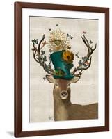 Mad Hatter Deer-Fab Funky-Framed Art Print