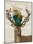 Mad Hatter Deer-Fab Funky-Mounted Art Print