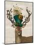 Mad Hatter Deer-Fab Funky-Mounted Premium Giclee Print