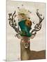 Mad Hatter Deer-Fab Funky-Mounted Premium Giclee Print