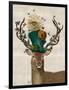 Mad Hatter Deer-Fab Funky-Framed Premium Giclee Print