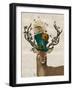 Mad Hatter Deer-Fab Funky-Framed Art Print