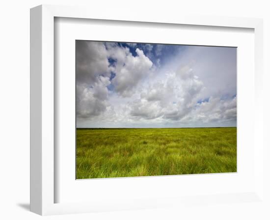 Mad Island Marsh Preserve, Texas: Landscape of the Marsh's Coastal Plains Near Sunset.-Ian Shive-Framed Photographic Print