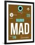 MAD Madrid Luggage Tag 1-NaxArt-Framed Art Print