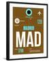 MAD Madrid Luggage Tag 1-NaxArt-Framed Art Print