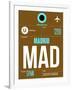 MAD Madrid Luggage Tag 1-NaxArt-Framed Art Print