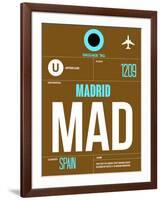 MAD Madrid Luggage Tag 1-NaxArt-Framed Art Print