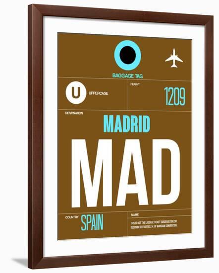 MAD Madrid Luggage Tag 1-NaxArt-Framed Art Print