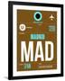 MAD Madrid Luggage Tag 1-NaxArt-Framed Art Print