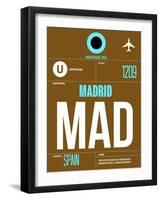 MAD Madrid Luggage Tag 1-NaxArt-Framed Art Print