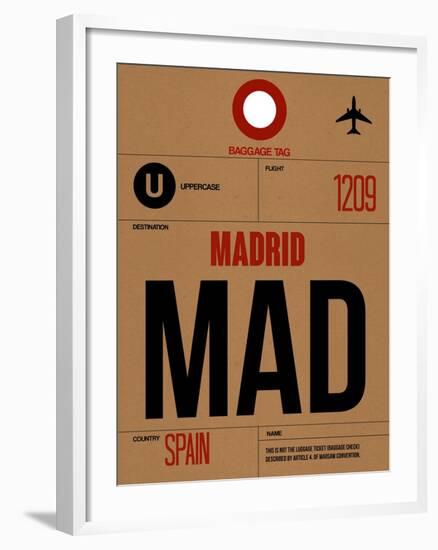 MAD Madrid Luggage Tag 2-NaxArt-Framed Art Print