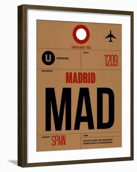 MAD Madrid Luggage Tag 2-NaxArt-Framed Art Print