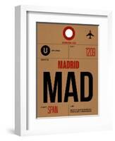 MAD Madrid Luggage Tag 2-NaxArt-Framed Art Print