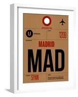 MAD Madrid Luggage Tag 2-NaxArt-Framed Art Print