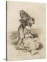 Mad Man Killing an Old Woman-Francisco de Goya-Stretched Canvas