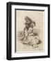 Mad Man Killing an Old Woman-Francisco de Goya-Framed Art Print