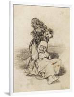 Mad Man Killing an Old Woman-Francisco de Goya-Framed Art Print