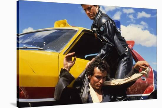 MAD MAX, 1979 directed by GEORGE MILLER Mel Gibson and Hugh Keays-Byrne (photo)-null-Stretched Canvas