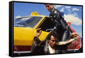 MAD MAX, 1979 directed by GEORGE MILLER Mel Gibson and Hugh Keays-Byrne (photo)-null-Framed Stretched Canvas