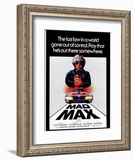 Mad Max, Mel Gibson, 1979-null-Framed Art Print