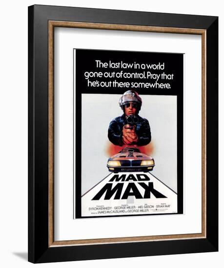Mad Max, Mel Gibson, 1979-null-Framed Art Print