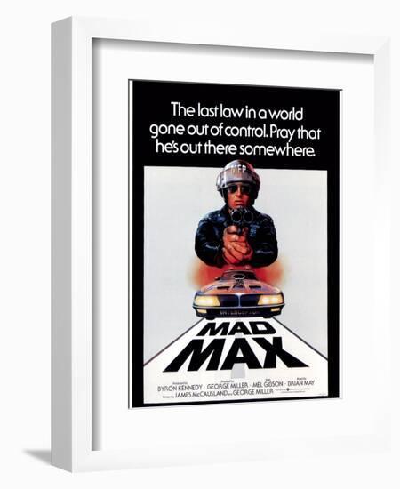 Mad Max, Mel Gibson, 1979-null-Framed Art Print