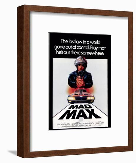 Mad Max, Mel Gibson, 1979-null-Framed Art Print