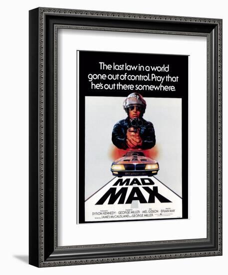 Mad Max, Mel Gibson, 1979-null-Framed Art Print