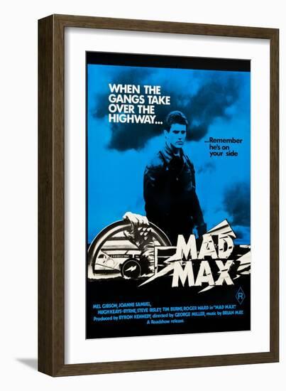 Mad Max, Mel Gibson on Australian poster art, 1979-null-Framed Art Print