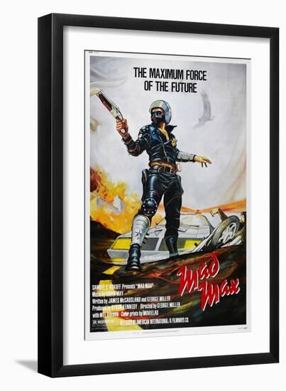 Mad Max, US poster, Mel Gibson, 1979. © American International/courtesy Everett Collection-null-Framed Premium Giclee Print
