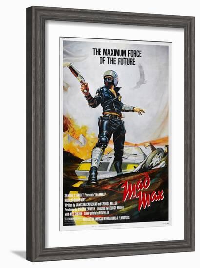 Mad Max, US poster, Mel Gibson, 1979. © American International/courtesy Everett Collection-null-Framed Art Print