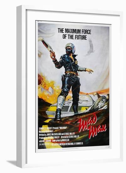 Mad Max, US poster, Mel Gibson, 1979. © American International/courtesy Everett Collection-null-Framed Art Print