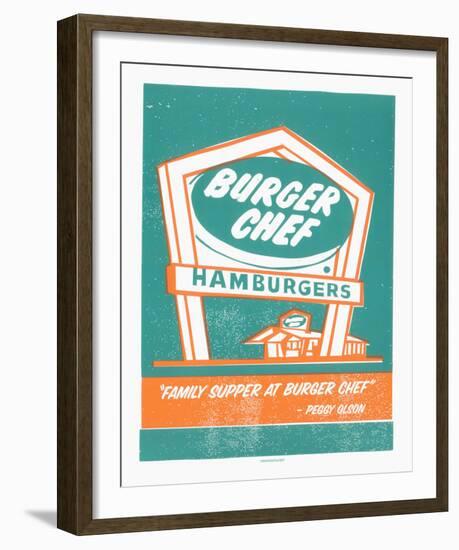 Mad Men Burger Chef-Print Mafia-Framed Serigraph