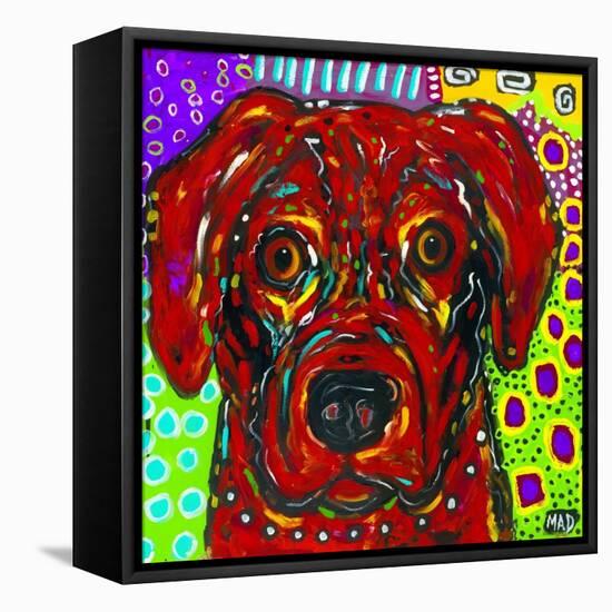 Mad Red Dog-MADdogART-Framed Stretched Canvas