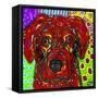 Mad Red Dog-MADdogART-Framed Stretched Canvas