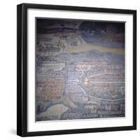 Madaba Mosaic Map, 6th Century AD, Detail Showing Jerusalem, Madaba, Jordan, Middle East-Christopher Rennie-Framed Photographic Print